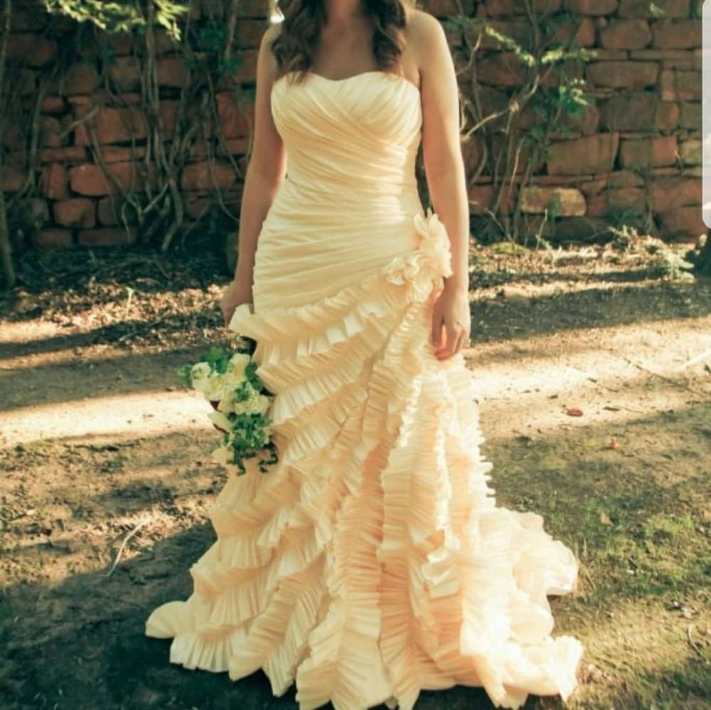 New Unworn Custom Mermaid Wedding Gown - Picture 2 of 3